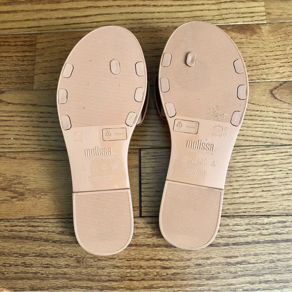 Melissa Babe Bow Slide Coquette Jelly Beige Sandals Women’s Size 8 - Picture 9 of 10